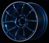 Advan RZ-F2 18x9,5 +12 5-114,3 Racing Titan Blå & Ring Fälg